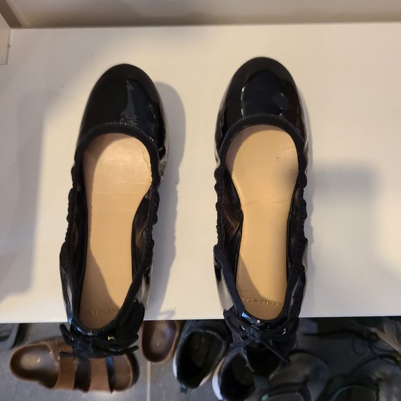 Cole Haan Shoes - Cole Haan shiny black flats, 6-1/2, great shape